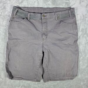 Dickies Shorts Mens 38 Gray Flat Front Chino‎ Workwear Utility Cargo Pocket